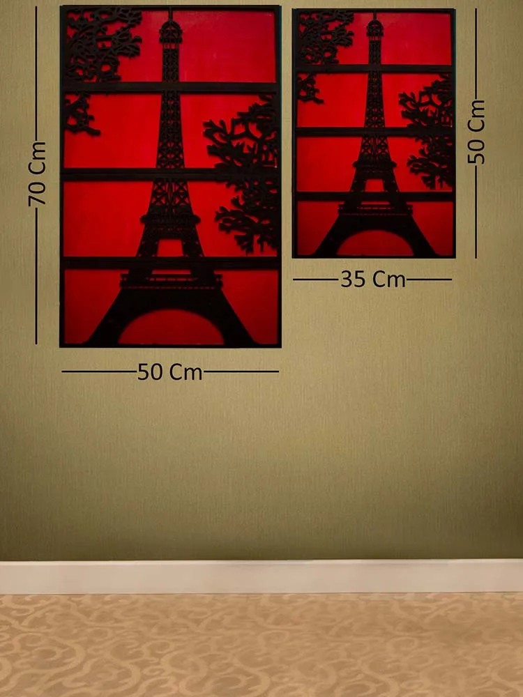 

Eiffel Tower Unique HANDCRAFTED Large Wooden Wall,Home Decor,Paris Art,Personalized Custom Made Gift, Red Color