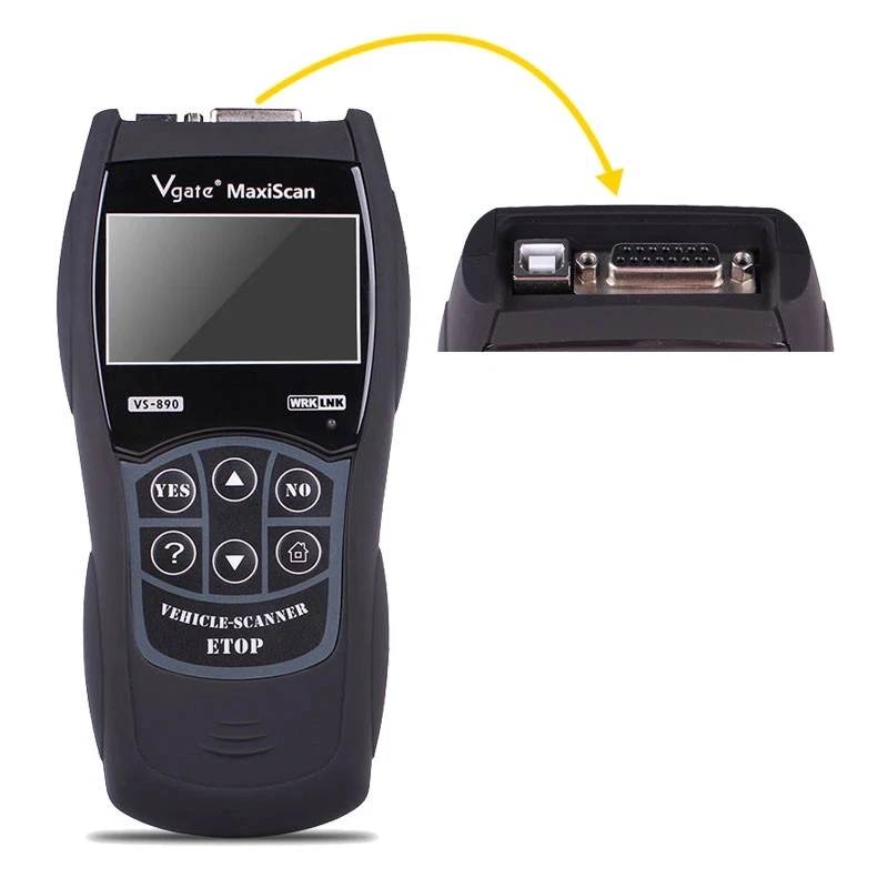 OBDII-сканер VS890 OBD2 считыватель кодов универсальный VGATE сканер многоязычный