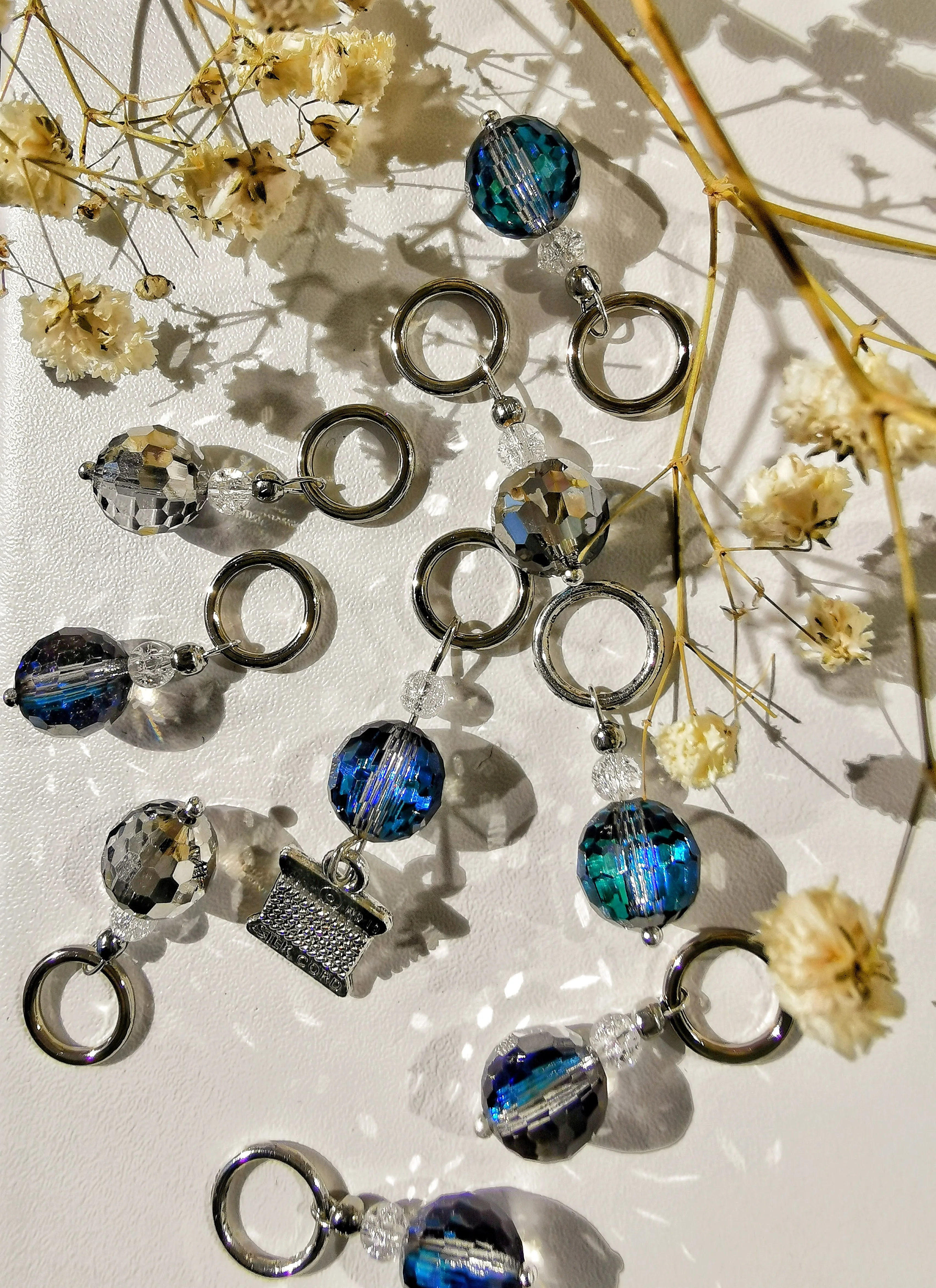 Markers for knitting (set) from natural stones. | DIY Craft Supplies