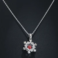 south korea summer fashion classic high quality luxury jumping zircon snowflake necklace birthday gift women jewelry necklace