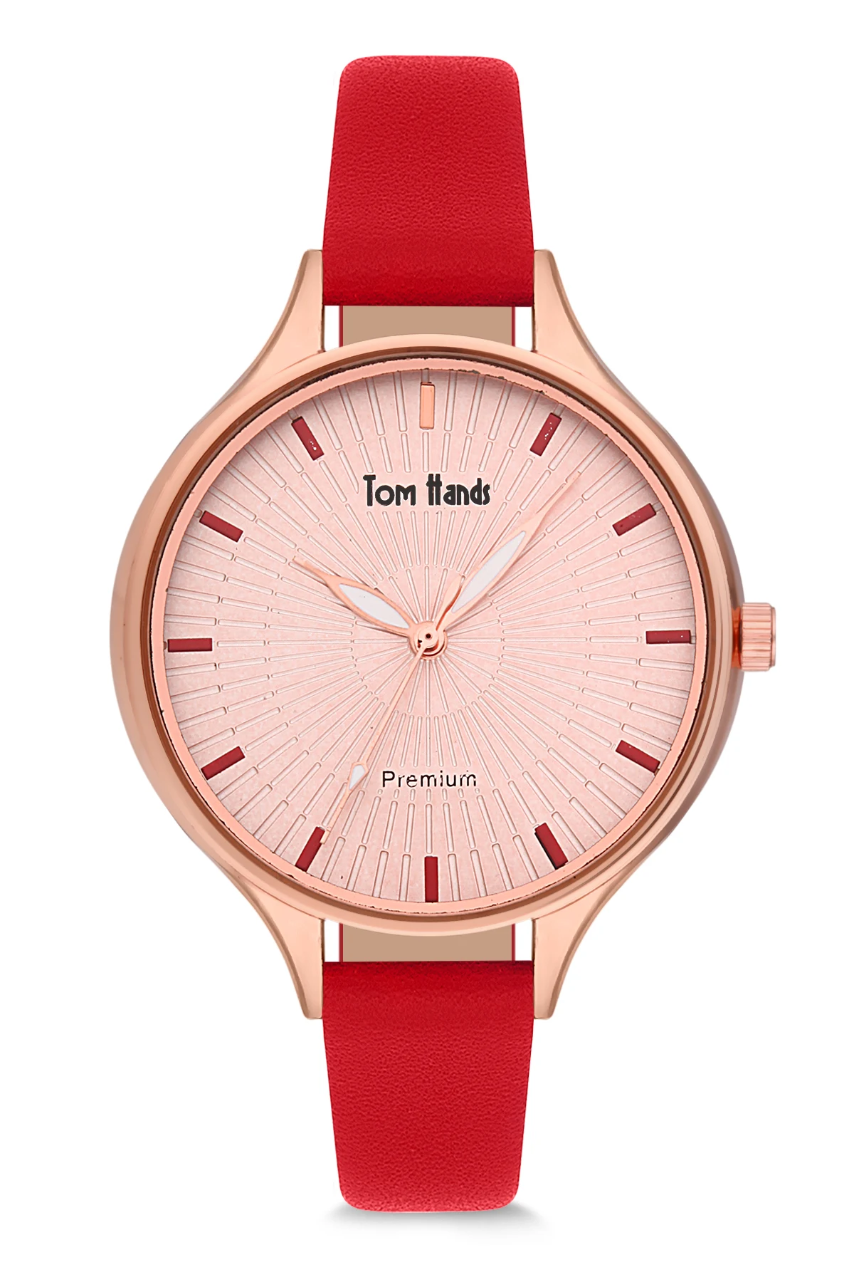 

2020 top Brand Luxury Fashion Women 'S Red Leather Quartz Wrist watch THST1-T0601-KDKP2 Tom & Hands