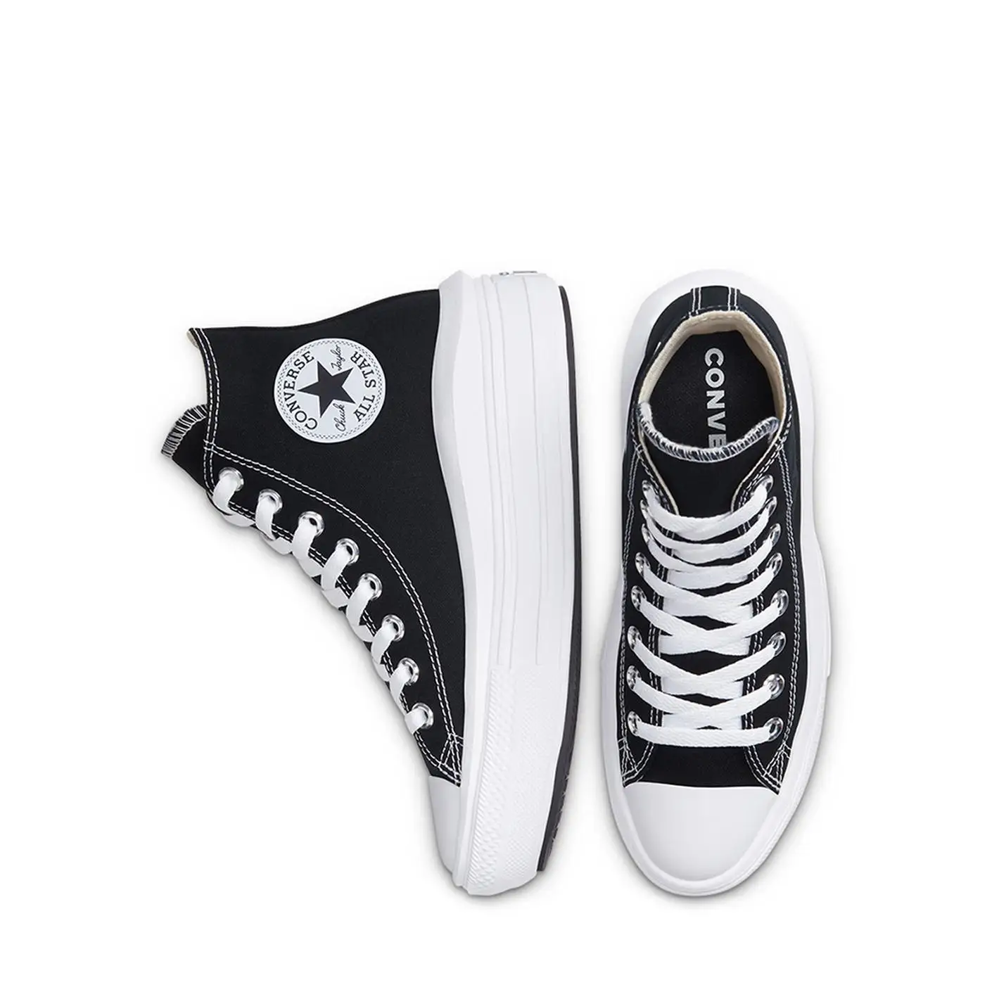 Оригинальные женские черные кроссовки Converse Chuck Taylor All Star Move на платформе Hi 568497C - 001
