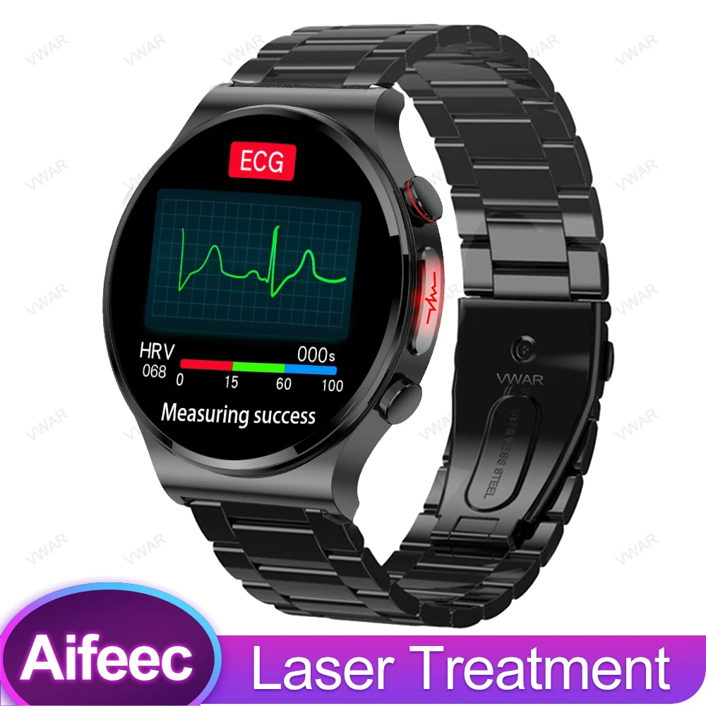 Смарт-часы Aifeec Max Pro мужские с измерением температуры тела ЭКГ сердечного ритма