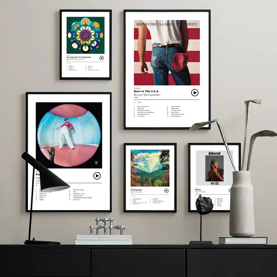 

Modern Fashion Music Song Album Wall Art Canvas Painting Nordic Posters And Prints Wall Pictures For Living Room Interior Decor