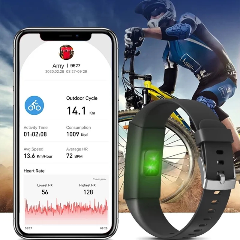 Color Screen Fitness Smart Band Heart Rate Infrared Temperature Monitor Waterproof Bracelet Bluetooth 5.0 Health Wristband | Электроника