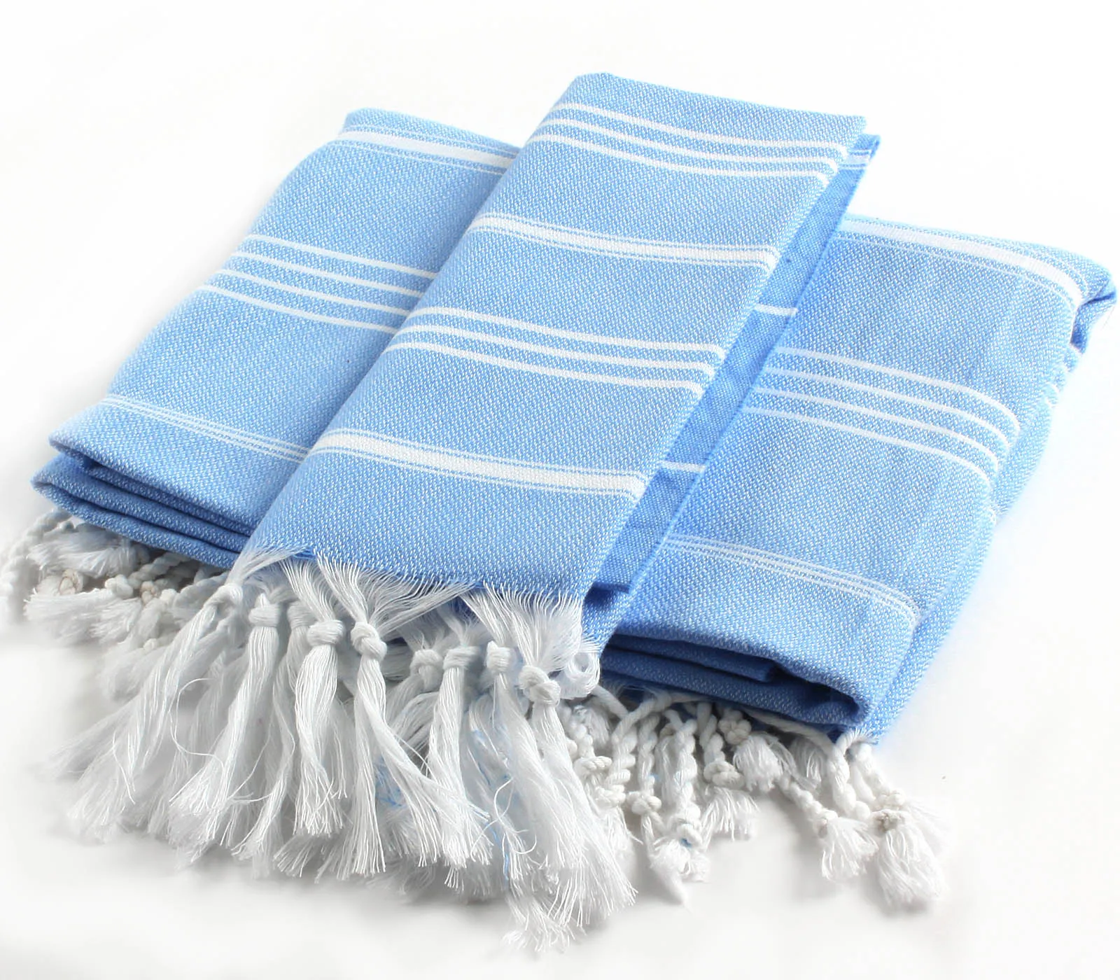 CACALA %100 Cotton 2 Pieces Turkish Towel Pestemal Set - 1 Piece 100x180Cm Bath Beach Towel 1 Piece 60x90Cm Hand Face Towel