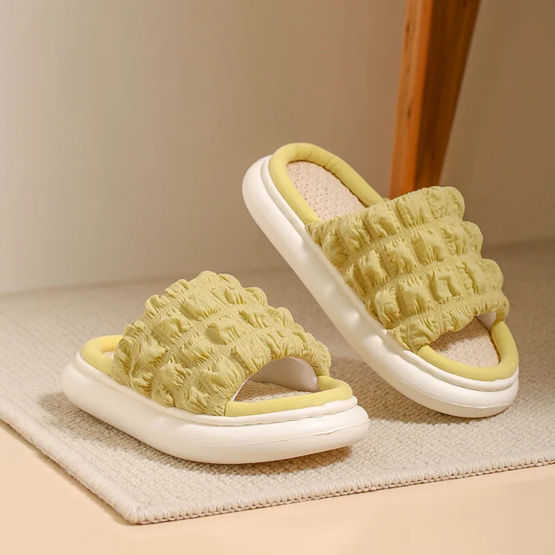 

2022 JARYCORN Japanese-style Linen Slippers Four Seasons Indoor Household Home Floor Cotton And Linen Slippers Couples non-slip