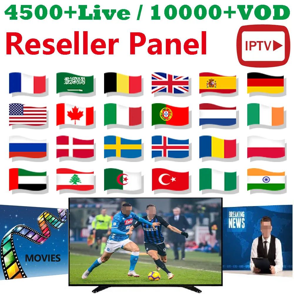 IPTV реселлер панель для подписки IPTV Франция арабский Европа США 18+ для взрослых 4500+ Live 10000+ VOD MG Android m3u IPTV панель