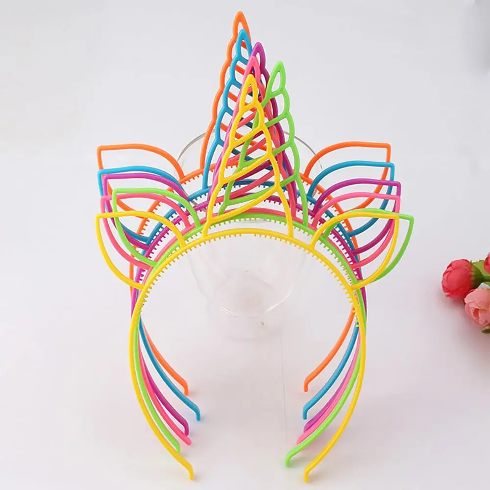 

Girls Fashion Cat Ears Headband Candy Color Unicorn Headband Festival Antlers Ear Hairband Hair Accessories For Women Girls