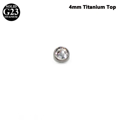 4mm Clear Top 1 шт. G23 титановый CZ кристально чистый& AB драгоценный камень якорь для вшивания в кожу Топ микродермальный Якорь Пирсинг кожи Diver пирсинг ювелирные изделия для тела - Окраска металла: 4mm Clear Top