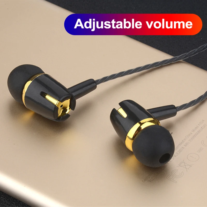 3 5 мм проводные наушники в ухо спортивные для телефона стерео бас гарнитура