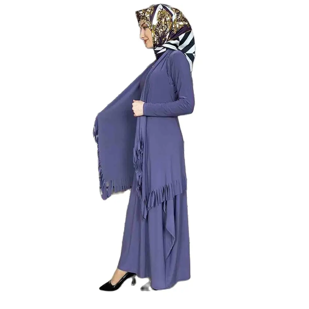 Chain Double Hijab Suit Trend Moda Islam Muslim 4 seasons product  muslim dress women abaya kaftan modest dress abayas for women
