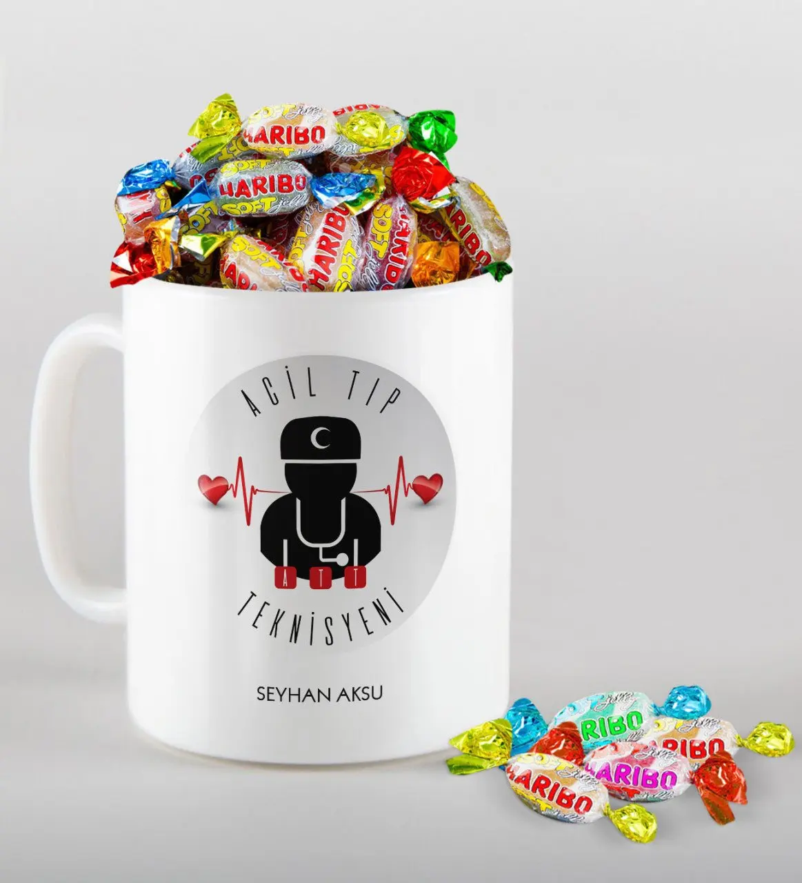 Персонализированный аварийный медицинский техник кружка и харибо конфеты