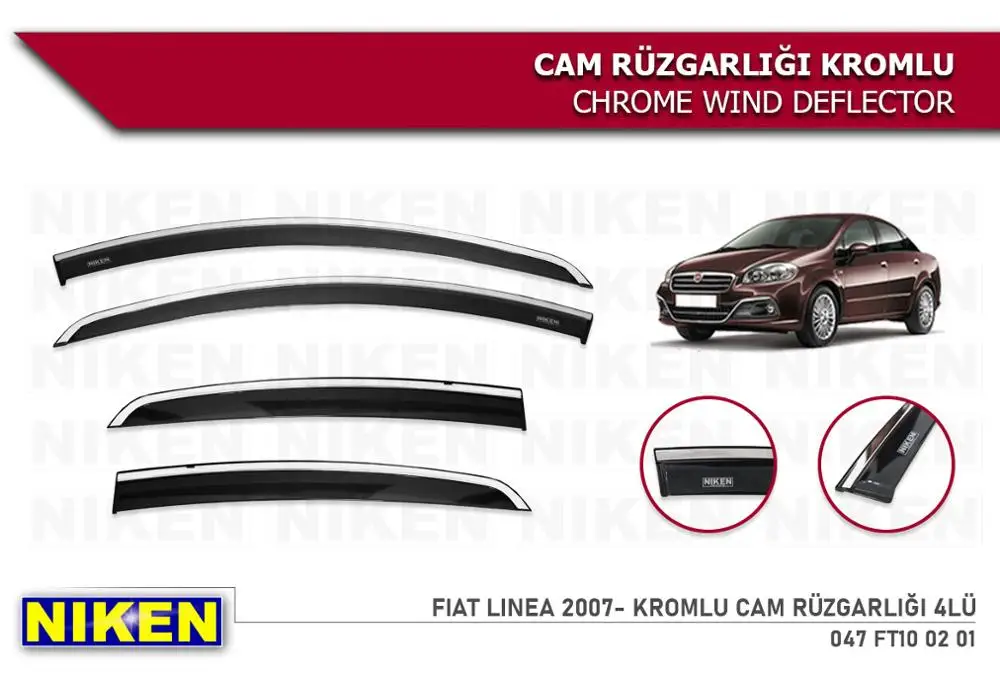 Для Fiat Linea ветровым щитком хром дождь окна Козырьки 2007 2008 2009 2010 2011 2012 2013 2014 2015 2016 2017