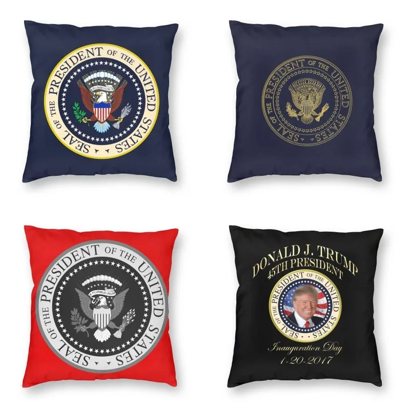 

Seal Of The President Of The United States Cushion Cover Donald Trump USA Vote Election Throw Pillow Case for Sofa Bedroom Decor