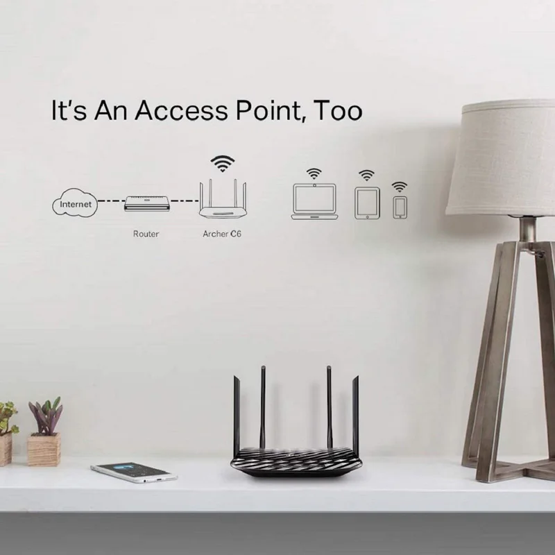 Wi Fi роутер TP LINK стрелок C6 Гигабитный беспроводной dual band AC 1200 Мбит/с 2 4 ГГц (300 Мбит/с)