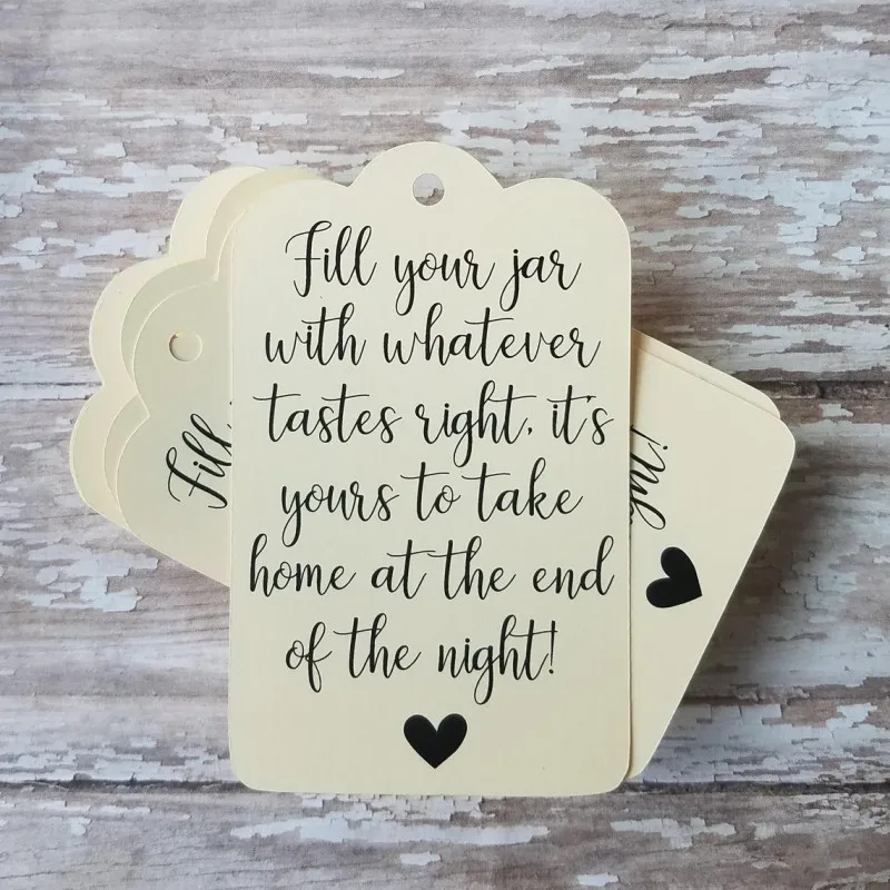 

Custom Mason Jar Tag, Fill this jar with whatever tastes right, Mason Jar Party Favor Tag, Wedding Tag, Design Wedding drink tag