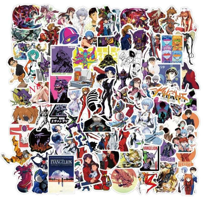 Стикеры японские аниме Евангелион для холодильника компьютера багажника