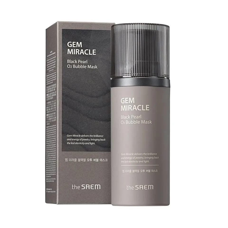 THE SAEM Black Pearl Маска кислородная с экстрактом жемчуга Gem Miracle O2 Bubble Mask |