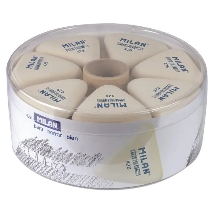 Eraser rubber Milan 428 triangle White |