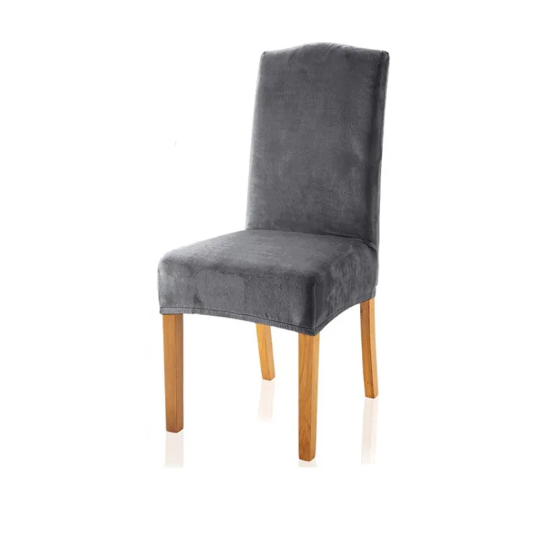 

1pc Velvet Dining Chair Cover Spandex Elastic Chair Slipcover Dining Room Chair Covers Seat Case For Wedding Hotel Banquet