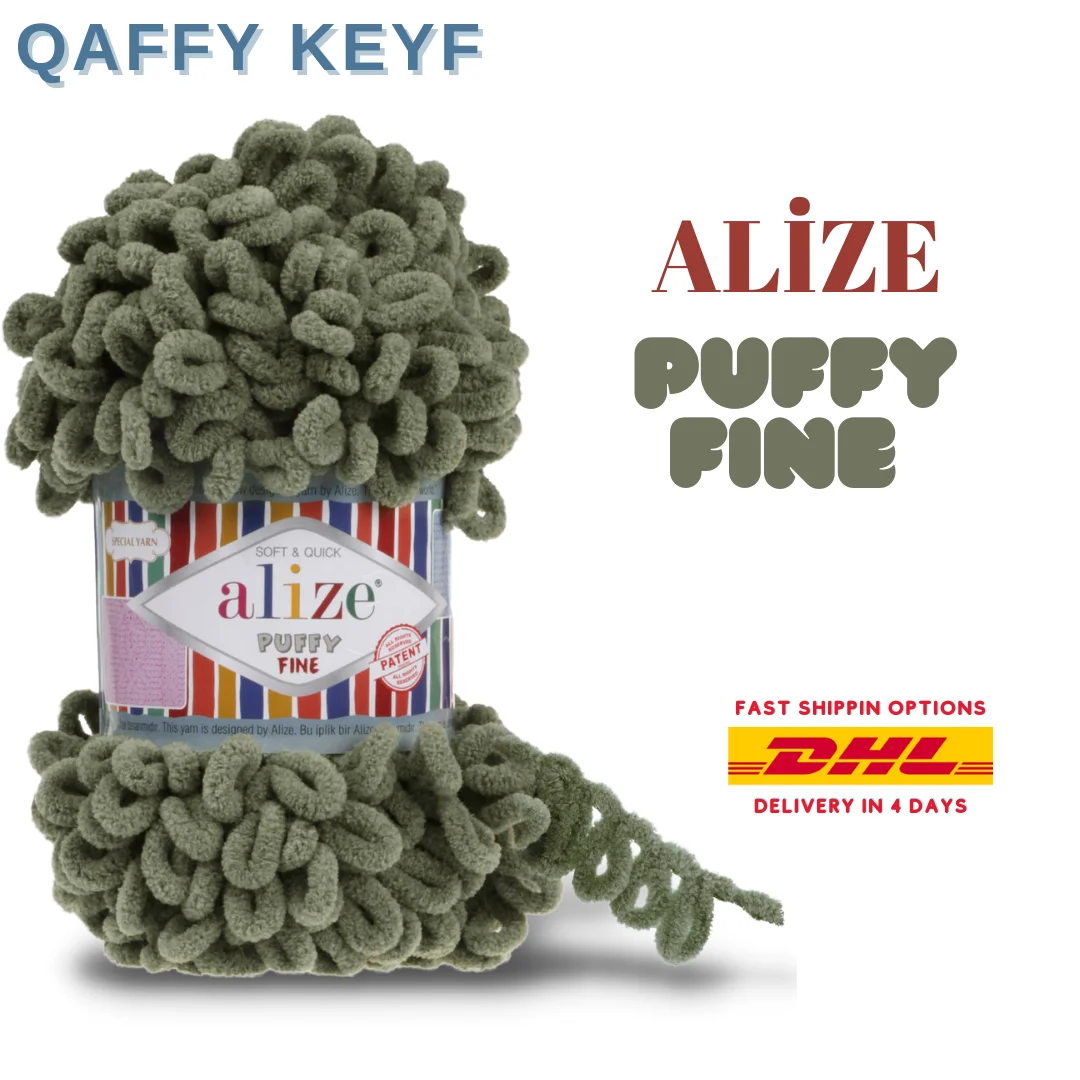 

Alize Puffy Fine Soft Velvet Bulky Amigurumi Knitted Doll Threads Yarns For Knitting And Crochet Tricots DIY Loop trikotin