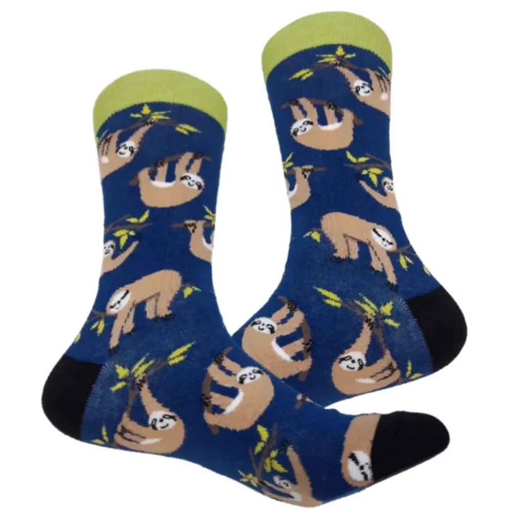 Носки &quotЛенивец&quot р-р 40-46 (джинс/салатовый) |