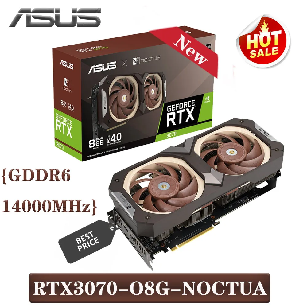 

New ASUS RTX3070-O8G-NOCTUA RTX 3070 Graphics Card With LHR NVIDIA 14000MHz GDDR6 8GB 256bit PCI Express 4 rtx 3070 Video Card