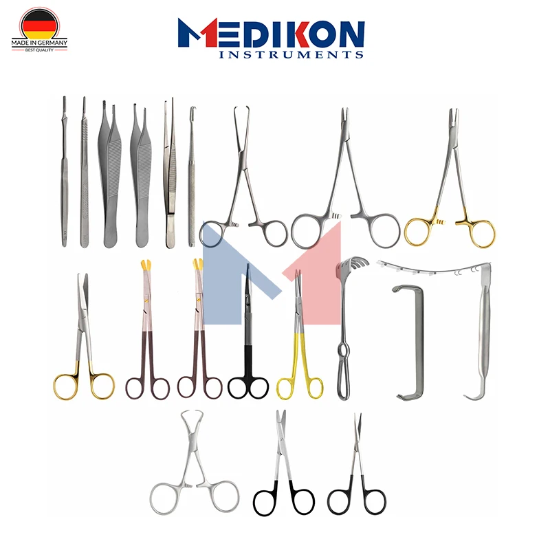 

German 20 Pieces abdominoplasty surgery instruments set tummy tuck abdominal plastic surgical Saldanha retractor forcep scissors