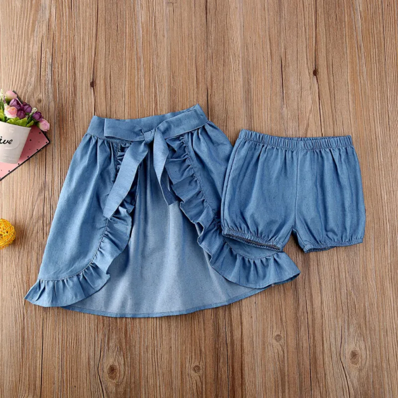 Летний топ в горошек платье с оборками и шорты для девочек 3 шт. | Мать ребенок