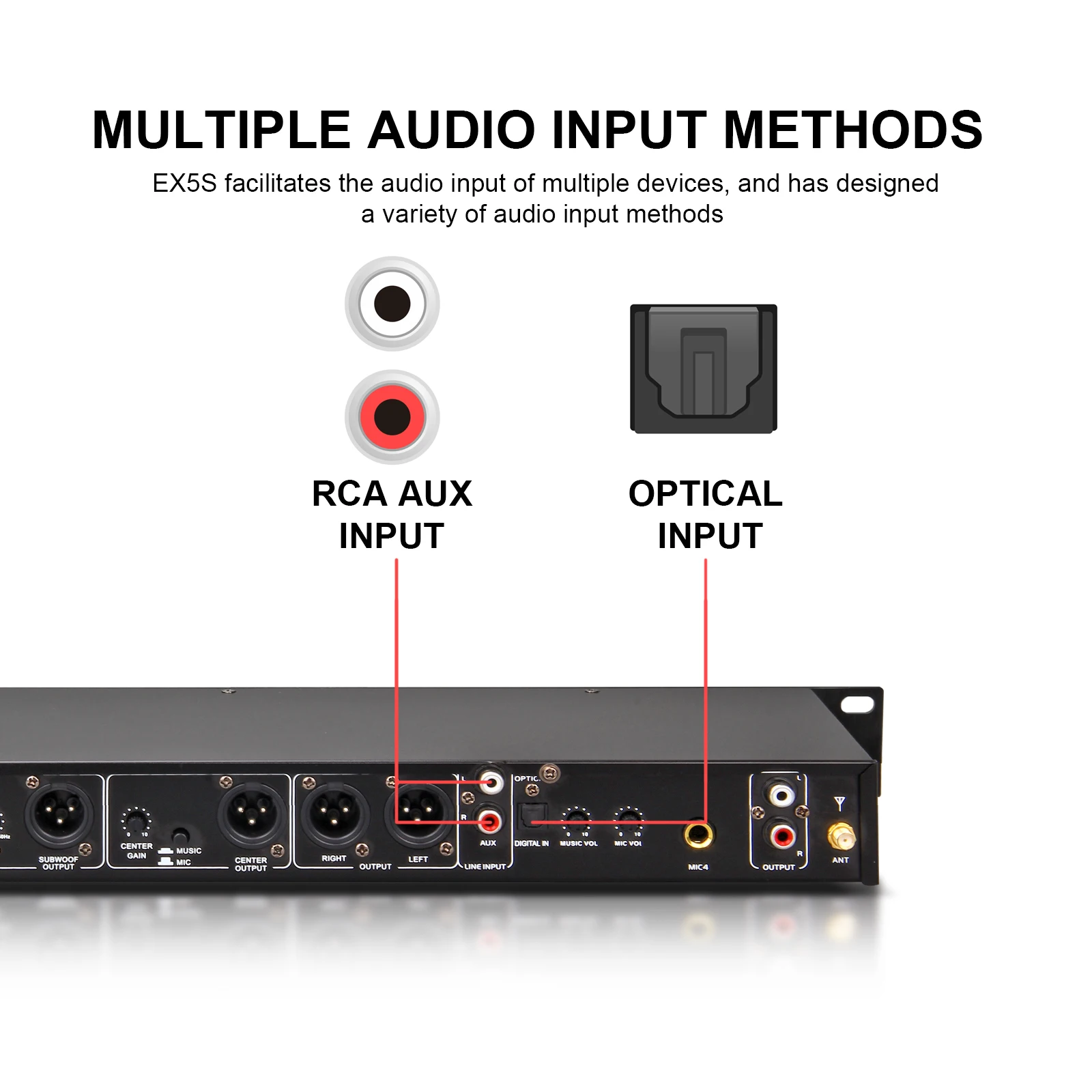 Профессиональный аудиопреобразователь EX5S DSP с 5 0 Bluetooth анти-Воющий микрофонный