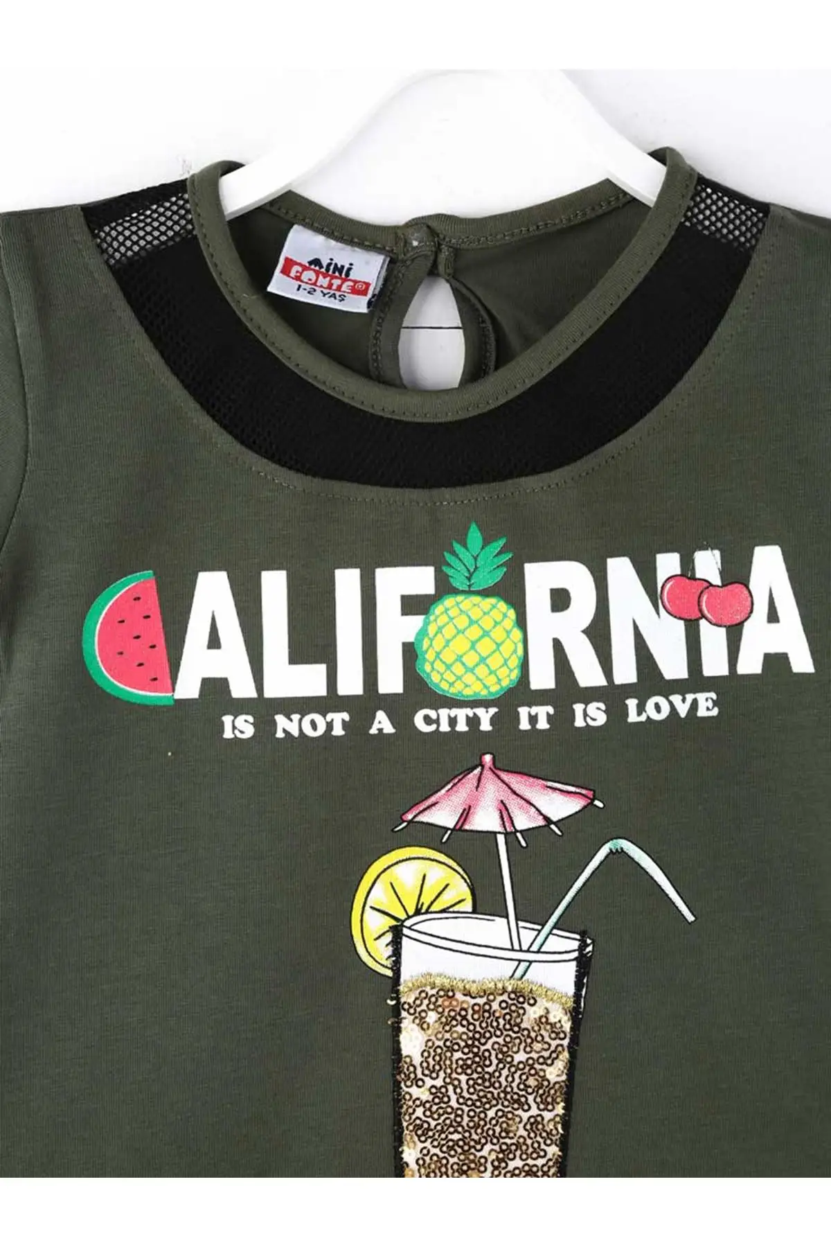 Леггинсы цвета хаки для девочек Костюм с футболкой Повседневная модель особых