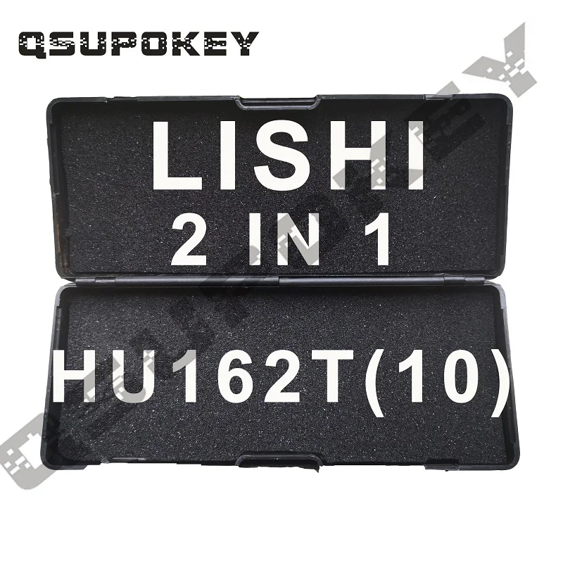

QSUPOKEY 1 шт. оригинальный Lishi для VW/Audi HU162T боковые разрезы 10Cut (4 + 6) 2-в-1 lishi 2-в-1 инструмент