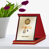 personalized best biyolo%c4%9fu red plaque award of the year