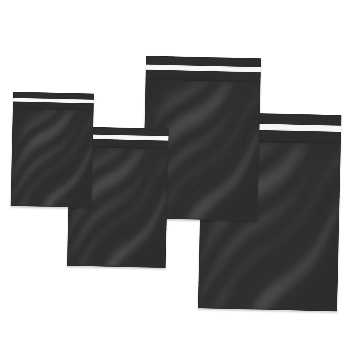 50 шт. черные пластиковые пакеты для почтовых отправлений полиэтиленовые с