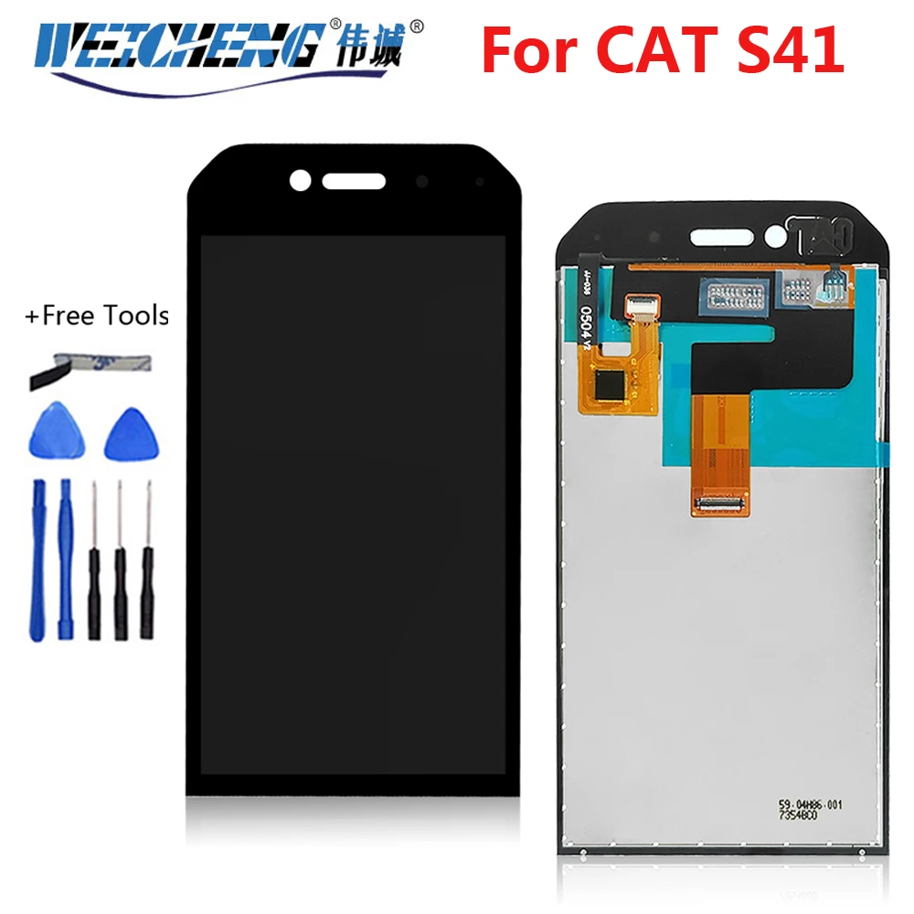 

5.0'' Black For Caterpillar CAT S41 LCD Display+Touch Screen Digitizer Assembly For Cat S41 Screen Lcd Mobile Phone Accessories
