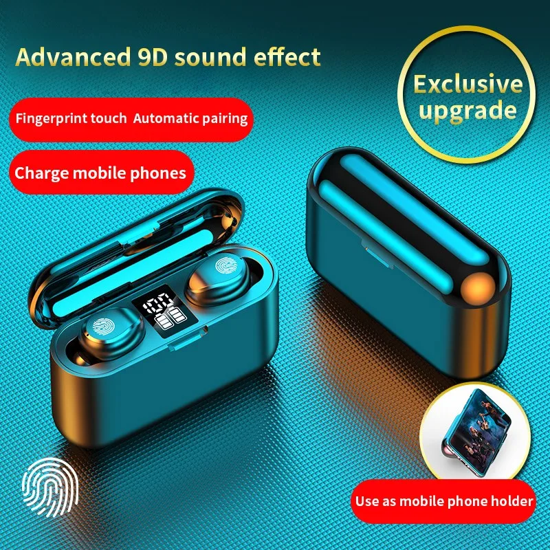 TWS беспроводные наушники Bluetooth 5 0 9D Hifi стерео спортивные Игровые для Android IOS PC |