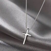 simple cross pendant personality women necklace jewelry versatile sparkle zircon flower necklaces lovely girl accessories gift