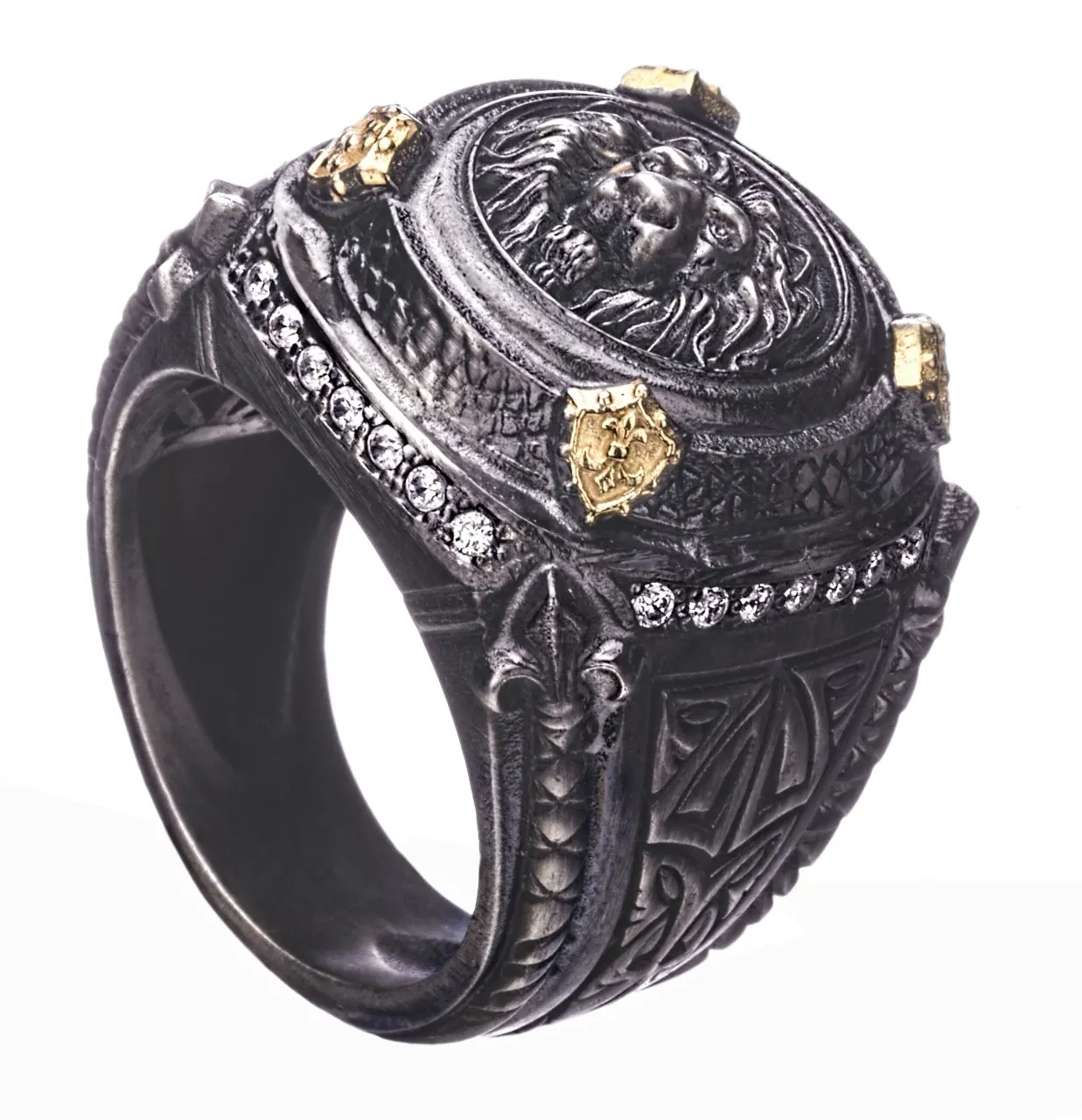 Ацтекском стиле Лев кольцо|Кольца| |