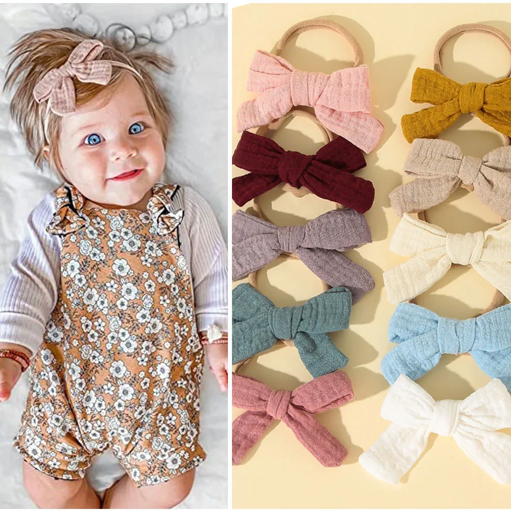 

8/10Pcs/Set Cute Sweet Baby Head Bands Bow Hair Stretchy Hair Ties for Newborn Infant Toddlers Girl Headbands Kid's Accessories