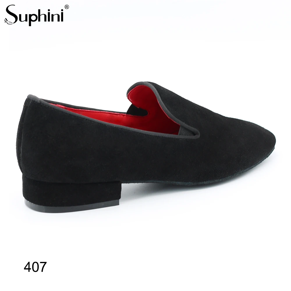 

Men-Latin-Dance-Shoes Suphini Black Men Latin Dance Shoes Men Ballroom Dance Shoes Classic Style