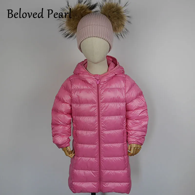 Детская ульсветильник длинная пуховая куртка для мальчиков и девочек 90% пуховое