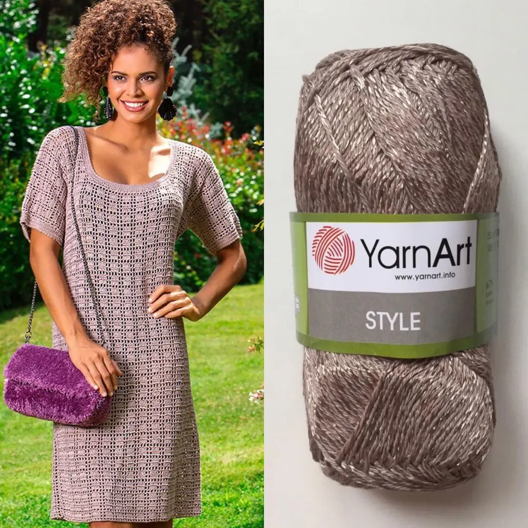

Yarnart Style Yarn 50gr-185mt %67 Cotton - %33 Viscose Shiny Colors Hand Knitting Crochet Short Beachwear Summer Wear Silky Soft