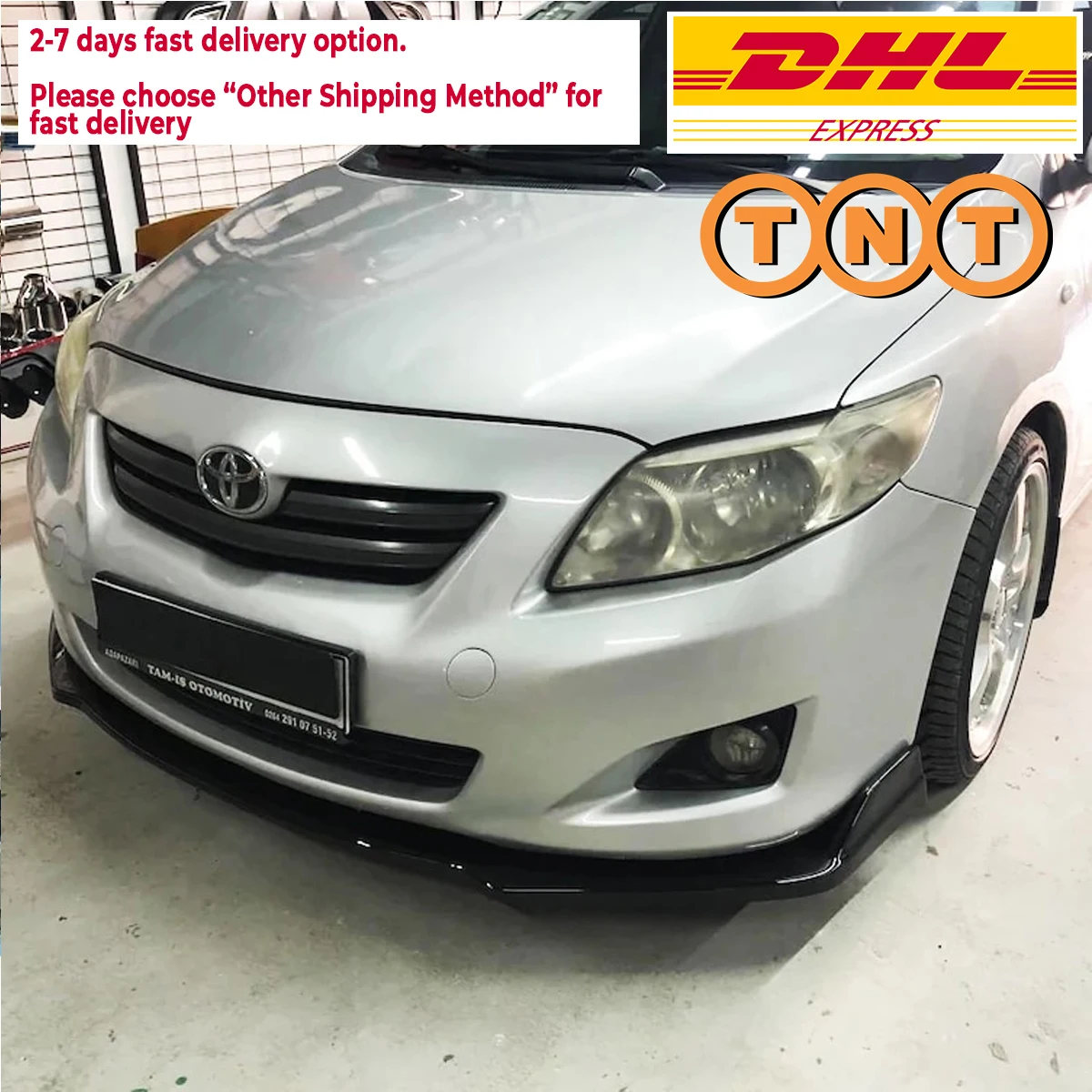 Аксессуары для Toyota Corolla 2009 2014 губа переднего бампера автомобиля 3 шт. черный