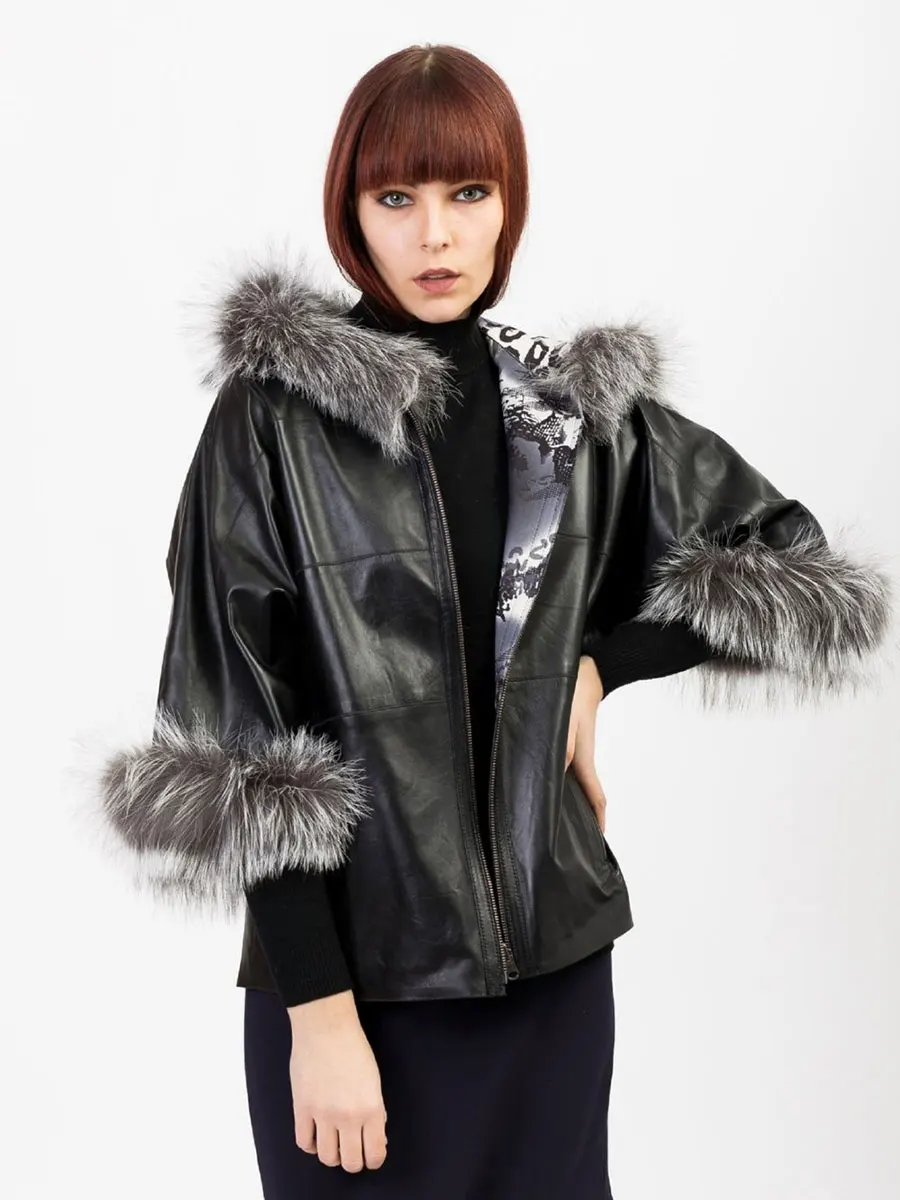 Winter Women's Winter Parka Real Fox Fur Coats With Genuine Sheepskin Leather Whole Skin 2021 Fur Coat Natural Fox Fur Jacket