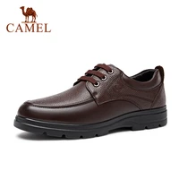 camel 2021 new autumn short plush winter warm genuine leather men business shoes soft sole soft top calf leather casual shoes