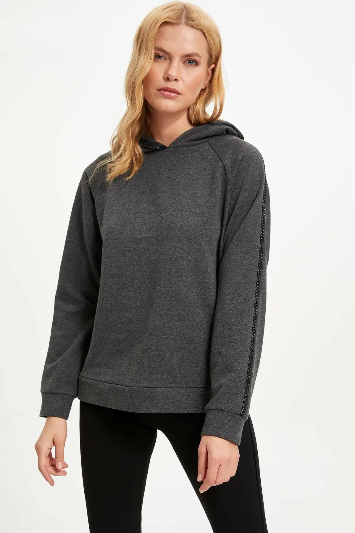 Дефакто Осенняя Женская мода пуловер Повседневная с длинным рукавом Толстовки