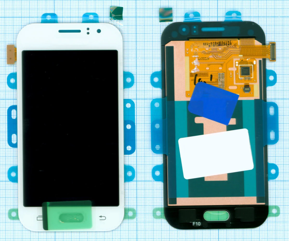 Дисплей (экран) в сборе с тачскрином для Samsung Galaxy J1 Ace SM-J110H белый (TFT LCD) | Мобильные