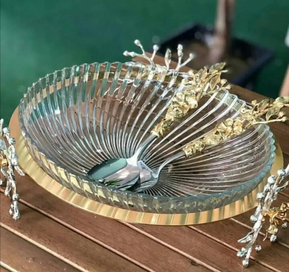 Японская роза салат фруктовая чаша столовые приборы | Дом и сад