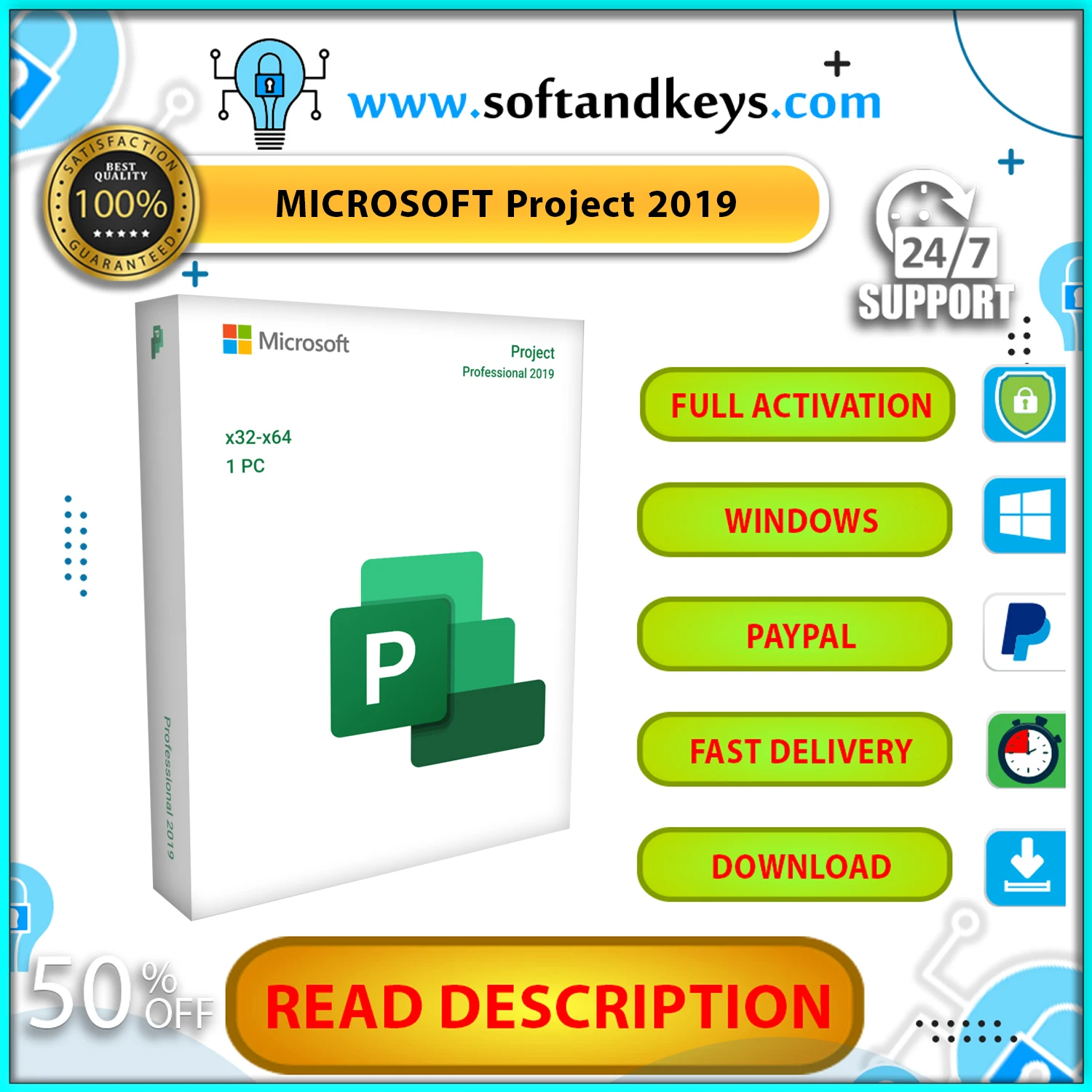 

{Microsoft Project 2019 профессиональный ключ, быстрая доставка}